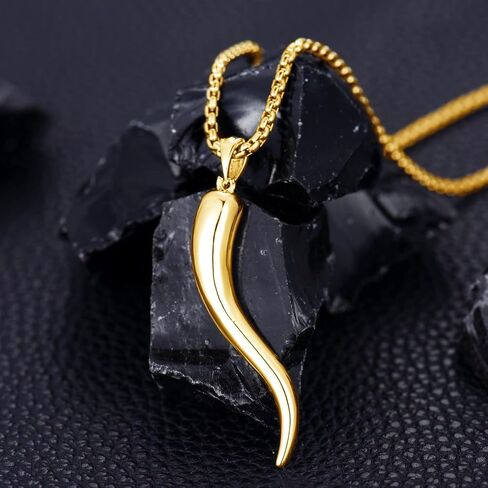 Seiyang Italian Horn Necklace 925 Sterling Silver Italian Amulet Pendant Italian Amulet Gift for Men Women (with Gift Box) in Saudi Arabia
