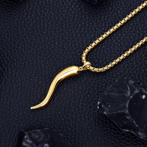 Seiyang Italian Horn Necklace 925 Sterling Silver Italian Amulet Pendant Italian Amulet Gift for Men Women (with Gift Box) in Saudi Arabia