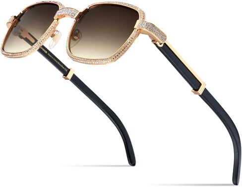 HEPIDEM 100% Really Buffalo Horn Luxury 720pcs Diamonds Buffs Sunglasses 7550180 in Kuwait