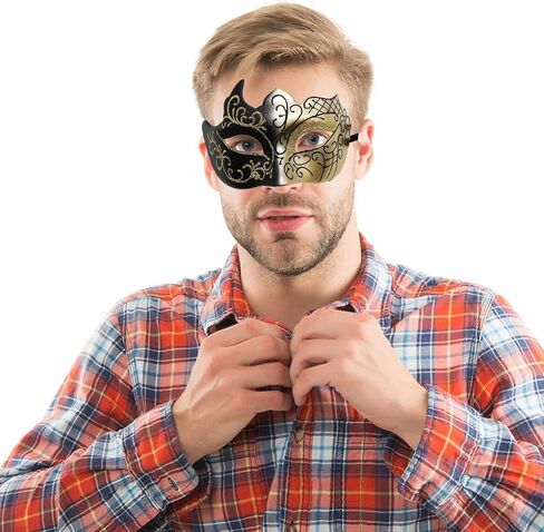 Masquerade Mask Novelty Deluxe Steampunk Phantom Mechanical Venetian Mask for Halloween Costume Party Mardi Gras Ball in Kuwait