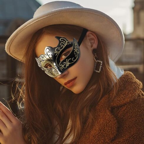 Masquerade Mask Novelty Deluxe Steampunk Phantom Mechanical Venetian Mask for Halloween Costume Party Mardi Gras Ball in Kuwait