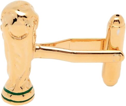 Jonwo 14K Gold Plated Football World Cup Tropy Cufflinks for Men In Gift Case Football Fan Men's Cuff Link for Wedding Shirt Party Business Regular Anniversary Dress in Saudi Arabia