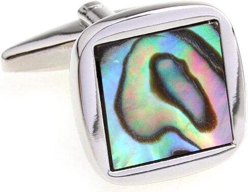 MRCUFF Abalone Square Pair Pair Cufflinks in a Presentation Gift Box & Polishing Cloth in Saudi Arabia