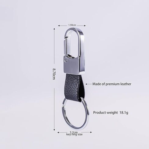 MING DI Key Chain with Leather for Men and Women,Upscale Car Keychain Key Ring Key Holder-2 Pack in Saudi Arabia