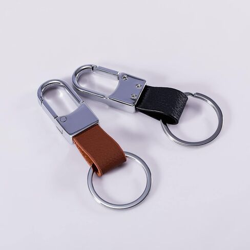 MING DI Key Chain with Leather for Men and Women,Upscale Car Keychain Key Ring Key Holder-2 Pack in Saudi Arabia