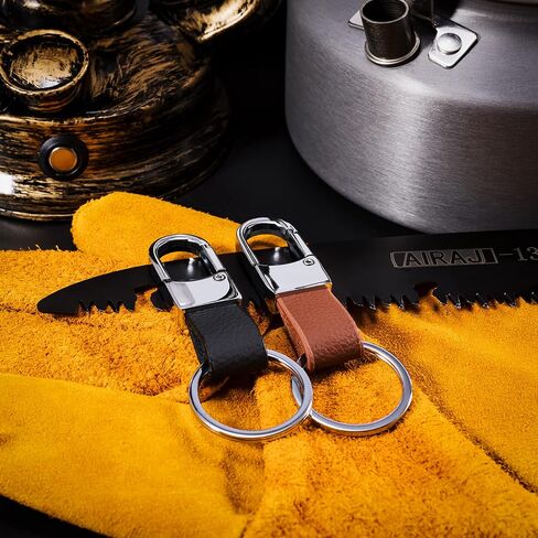 MING DI Key Chain with Leather for Men and Women,Upscale Car Keychain Key Ring Key Holder-2 Pack in Saudi Arabia
