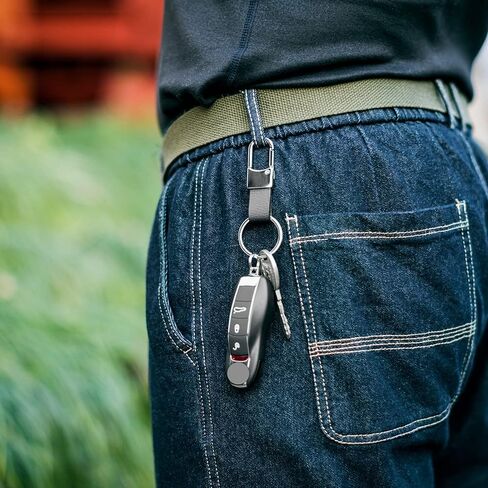 MING DI Key Chain with Leather for Men and Women,Upscale Car Keychain Key Ring Key Holder-2 Pack in Saudi Arabia