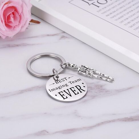 يوكودينوس سلسلة مفاتيح بعبارة Best Imaging Team Ever، هدايا تقدير لفني الأشعة السينية، هدية راد تيك لأسبوع السلامة بالرنين المغناطيسي، هدية تصوير مضحكة، صغيرة، ستانلس ستيل، غير معروف in Kuwait