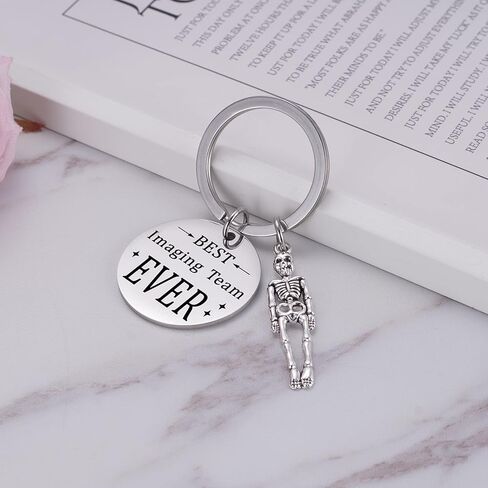 يوكودينوس سلسلة مفاتيح بعبارة Best Imaging Team Ever، هدايا تقدير لفني الأشعة السينية، هدية راد تيك لأسبوع السلامة بالرنين المغناطيسي، هدية تصوير مضحكة، صغيرة، ستانلس ستيل، غير معروف in Kuwait