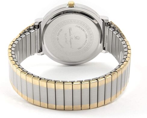 ساعة تشارلز ريموند للجنسين بسوار مطاطي كلاسيكي مقاس 6 بوصات، سهلة القراءة مع أرقام عربية ذهبية شفافة على القرص، وجه متوسط ​​الحجم - 8197Strch in Kuwait