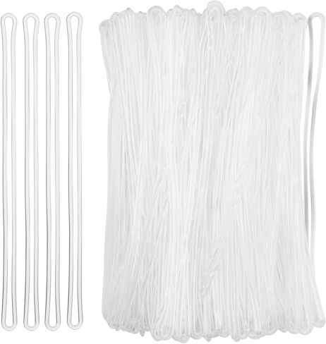 USUNQE 100 PCS 6.75 Inches Clear Plastic Travel Luggage Tag Loops Straps for Bag Luggage ID Tag in Saudi Arabia