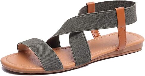 صنادل مسطحة مطاطية لطيفة من Husmeu للنساء أحذية الشاطئ الصيفية الكاجوال صندل مصارع للإجازات والسفر in Kuwait