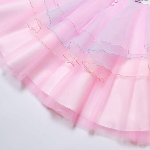 فساتين QPANCY للفتيات يونيكورن ملابس الأميرة للمهرجانات المتطابقة مع عصابة الرأس والجناح in Kuwait