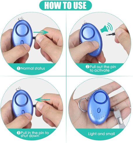 Keychain Set for Women and Girls with Personal Safety Alarm, Wristlet, Lipstick holder, Portable Keychain Accessories Set.… in Saudi Arabia