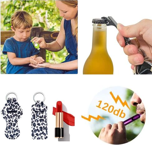 Keychain Set for Women and Girls with Personal Safety Alarm, Wristlet, Lipstick holder, Portable Keychain Accessories Set.… in Saudi Arabia