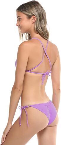 Body Glove Women's Standard Smoothies Brasilia Solid Tie Side Cheeky Bikini Bottom Swimsuit, Akebi, X-Small in Saudi Arabia