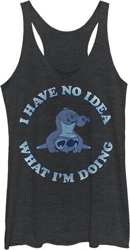 Disney Women's Lilo & Stitch No Idea Tri-Blend Racerback Layering Tank in Saudi Arabia