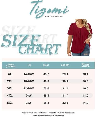 TIYOMI Women Plus Size Short Sleeve Tunic Tops Round V Neck Casual Shirts Summer Blouses XL-5XL in Saudi Arabia