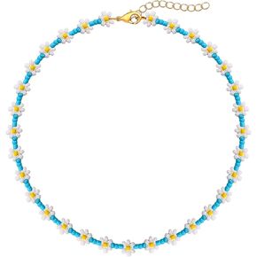 BVGA Beaded Choker Necklaces For Women Colorful Flower Shaped Beads Chocker Boho Necklaces Cute Beach Necklace For Teen Girls Jewelry Gifts in Saudi Arabia