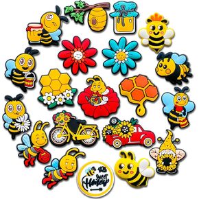 Zanerolan 20PCS Bee Shoe Decoration Charms for Clog, Honey Bumble Charms Accessories for Kid Girl Boy Party Favor in Kuwait
