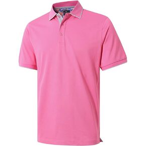 قمصان بولو بيكيه للرجال من VEBOON بأكمام قصيرة من مزيج القطن وياقة كاجوال للعمل in Kuwait