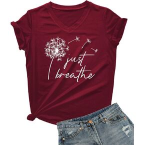 تي شيرت DANVOUY برقبة على شكل حرف V للنساء للنباتات الصيفية، قمصان علوية لطيفة لحفظ النحل in Kuwait