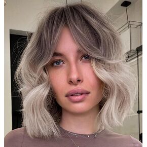 LANOVA Short Curly Orange Wigs with Bangs, Synthetic Hair Wob Haircut, Loose Curly Cosplay Wigs for Cosplay, Halloween Wig, Christmas Wig 10 inch LANOVA-134-10 in Saudi Arabia