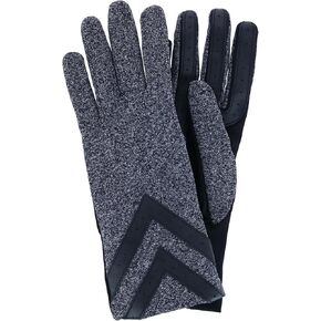 Isotoner SmartDri Smartouch 3 Button Length Spandex Chevron Gloves - A30660 (Black Heather, S/M) in Saudi Arabia