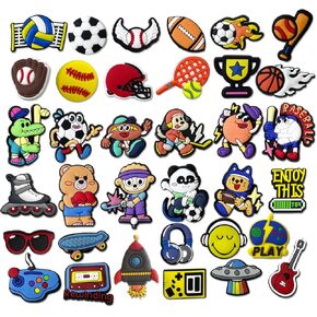 35 قطعة من سحر الأحذية للأولاد، إكسسوارات أحذية رياضية كرتونية، سحر رائع للمراهقين والأطفال ديكورات الأحذية وسوار معصم هدايا الحفلات in Kuwait