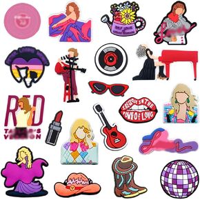 20 Pcs Latin Singer Shoe Charms, PVC Charms Shoes Accessories For Clog Wristband Sandals Bracelet in Kuwait