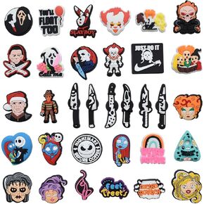 سحر الأحذية سحر الرعب فيلم الرعب زخرفة الأحذية سحر دبابيس زينة للأحذية / الصنادل / شرائح الفقاعات للأولاد والبنات هدايا عيد الميلاد in Kuwait