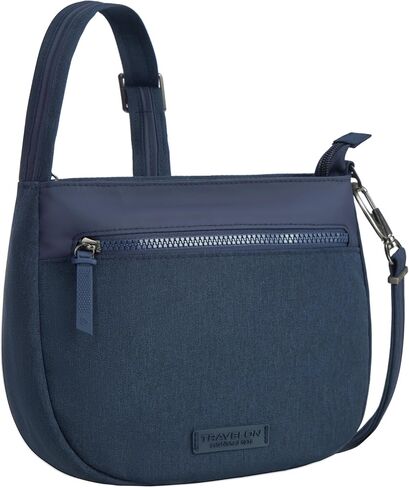 Travelon Metro Anti-Theft Saddle Crossbody, Navy Heather in Saudi Arabia
