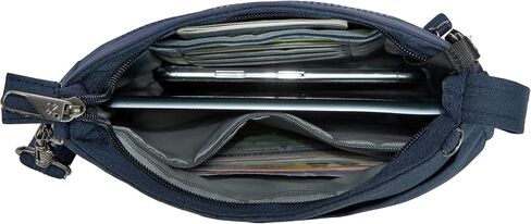 Travelon Metro Anti-Theft Saddle Crossbody, Navy Heather in Saudi Arabia