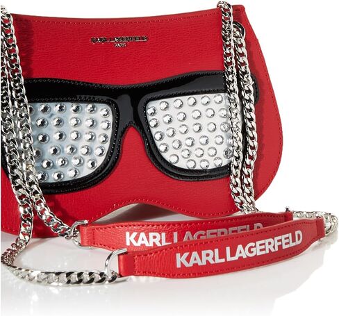 Karl Lagerfeld Paris Ikons Essential Crossbody, Crimson in Saudi Arabia