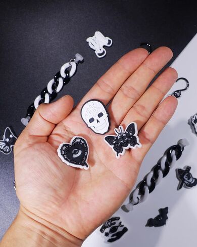 COYWX Horror Shoe Charm Goth croc charms Purple Skull Halloween Charm for Girls Men Women in Saudi Arabia