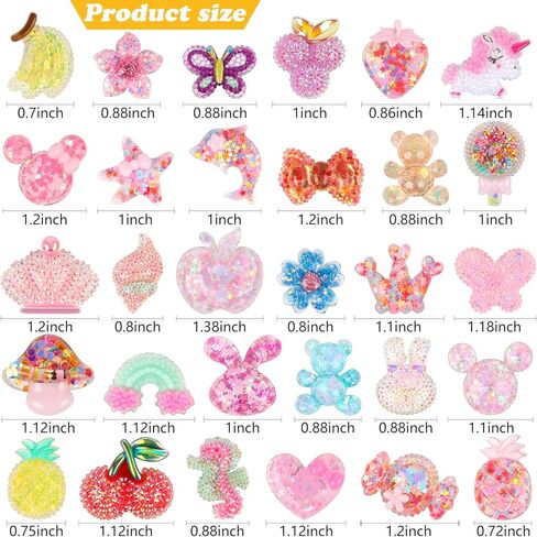 30 قطعة من تعليقات احذية كلوج لامعة من بلاستيك اوهوميني لطيفة لتزيين احذية كروكس للبنات والمراهقات والنساء مع ازرار اكسسوارات للاحذية لهدايا الحفلات واعياد الميلاد مع صندوق بلاستيكي in Kuwait