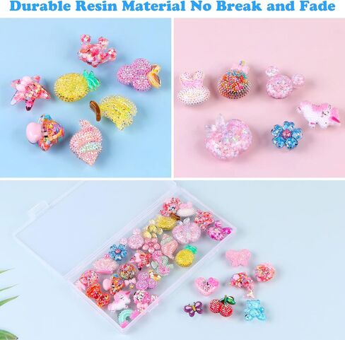 30 قطعة من تعليقات احذية كلوج لامعة من بلاستيك اوهوميني لطيفة لتزيين احذية كروكس للبنات والمراهقات والنساء مع ازرار اكسسوارات للاحذية لهدايا الحفلات واعياد الميلاد مع صندوق بلاستيكي in Kuwait