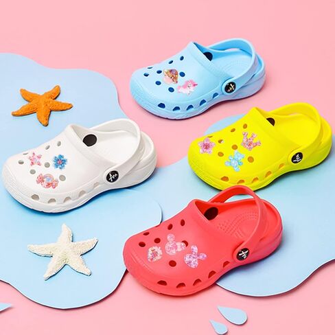 30 قطعة من تعليقات احذية كلوج لامعة من بلاستيك اوهوميني لطيفة لتزيين احذية كروكس للبنات والمراهقات والنساء مع ازرار اكسسوارات للاحذية لهدايا الحفلات واعياد الميلاد مع صندوق بلاستيكي in Kuwait