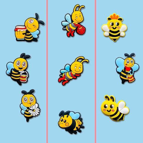 Zanerolan 20PCS Bee Shoe Decoration Charms for Clog, Honey Bumble Charms Accessories for Kid Girl Boy Party Favor in Kuwait