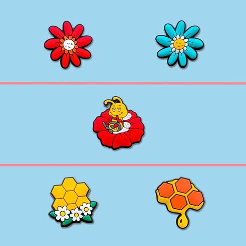 Zanerolan 20PCS Bee Shoe Decoration Charms for Clog, Honey Bumble Charms Accessories for Kid Girl Boy Party Favor in Kuwait