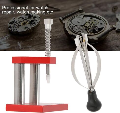 LEEZAD Watch Repair Tool, Alloy Steel Red Watch Hand Plunger Puller Remover Hand Set Fitter Professional for Watch Repair, Watch Making in Kuwait