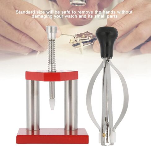 LEEZAD Watch Repair Tool, Alloy Steel Red Watch Hand Plunger Puller Remover Hand Set Fitter Professional for Watch Repair, Watch Making in Kuwait