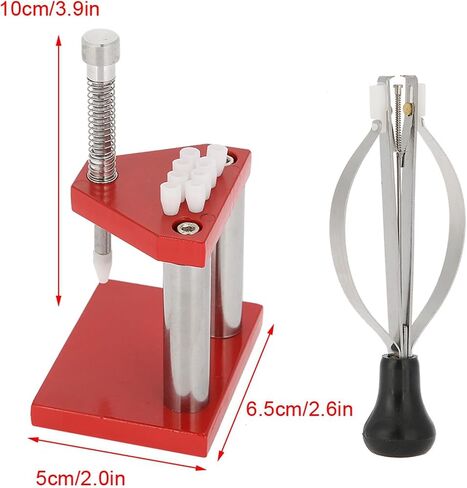 LEEZAD Watch Repair Tool, Alloy Steel Red Watch Hand Plunger Puller Remover Hand Set Fitter Professional for Watch Repair, Watch Making in Kuwait