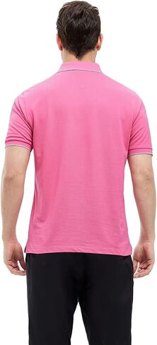 قمصان بولو بيكيه للرجال من VEBOON بأكمام قصيرة من مزيج القطن وياقة كاجوال للعمل in Kuwait