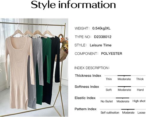 Yazinie Bodycon Sweater Dress Square Neck Dress Long Sleeve Ribbed Knit Midi Dress for Women in Saudi Arabia