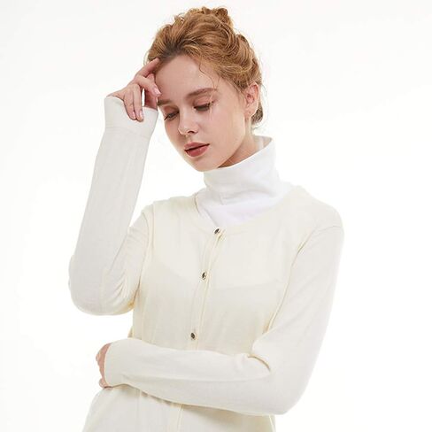 Shinywear Fake Turtleneck Dickies for Women, Detachable Turtleneck Collar,Half Mock Turtlenecks,Cotton in Saudi Arabia