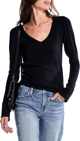 NIC+ZOE Women's Perfect Rib Knit Cuffed Top in Kuwait