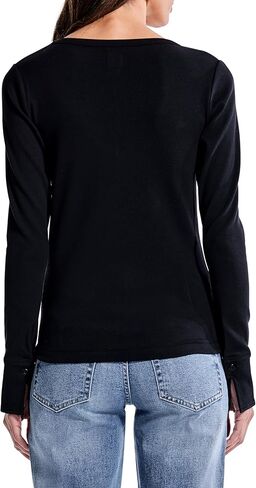 NIC+ZOE Women's Perfect Rib Knit Cuffed Top in Kuwait