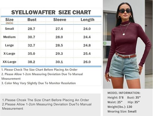 سترة نسائية من Syellowafter ذات ياقة مدورة وأكمام طويلة ومضلعة ومتماسكة وخياطة خام وقمصان غير رسمية in Kuwait