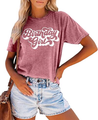 Birthday Shirts Women Cute Birthday Girl Graphic Shirts Birthday Squad Short Sleeve Casual Birthday Gift Tee Tops in Saudi Arabia